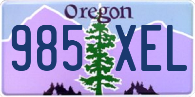OR license plate 985XEL