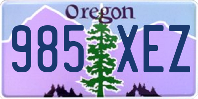 OR license plate 985XEZ