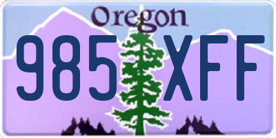 OR license plate 985XFF