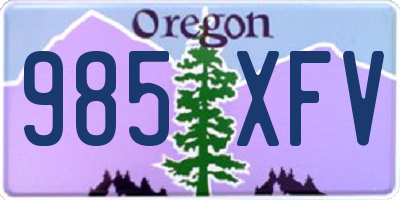 OR license plate 985XFV