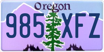 OR license plate 985XFZ