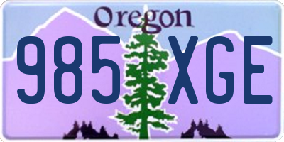 OR license plate 985XGE