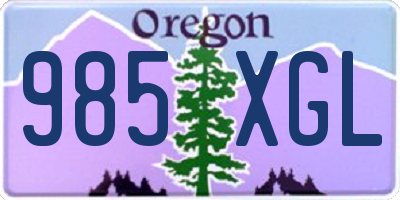 OR license plate 985XGL