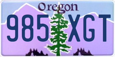 OR license plate 985XGT
