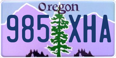 OR license plate 985XHA