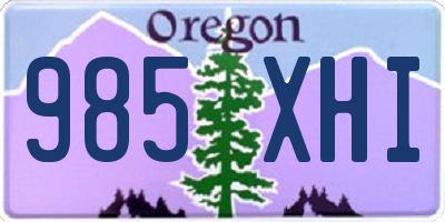 OR license plate 985XHI