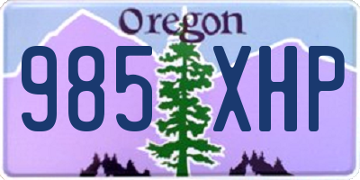 OR license plate 985XHP
