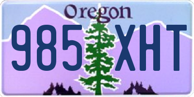 OR license plate 985XHT