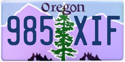 OR license plate 985XIF