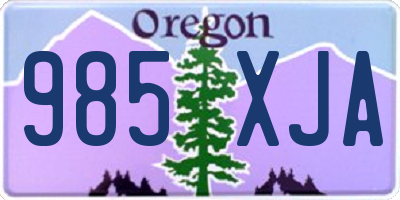 OR license plate 985XJA