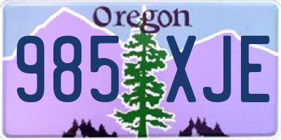 OR license plate 985XJE