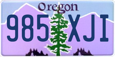 OR license plate 985XJI