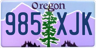 OR license plate 985XJK