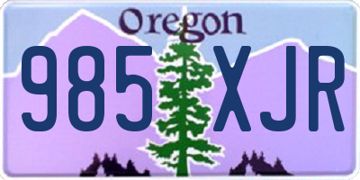 OR license plate 985XJR