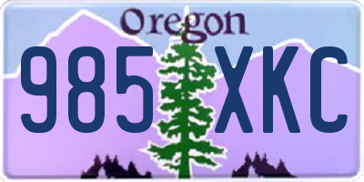 OR license plate 985XKC