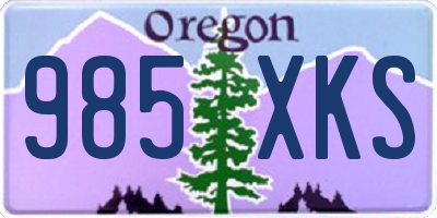 OR license plate 985XKS
