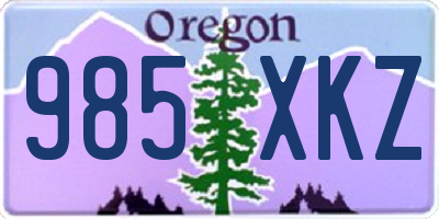 OR license plate 985XKZ