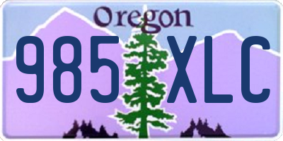 OR license plate 985XLC
