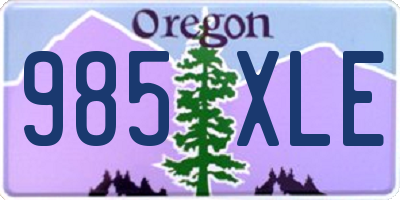 OR license plate 985XLE