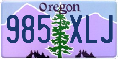 OR license plate 985XLJ