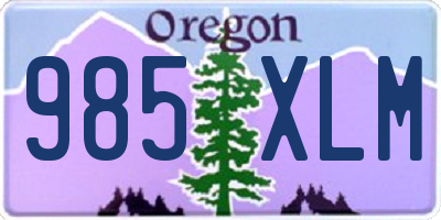 OR license plate 985XLM