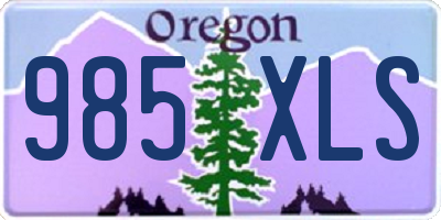 OR license plate 985XLS