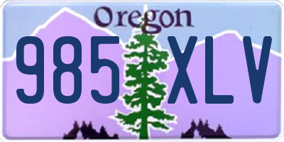 OR license plate 985XLV