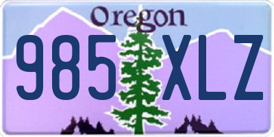 OR license plate 985XLZ