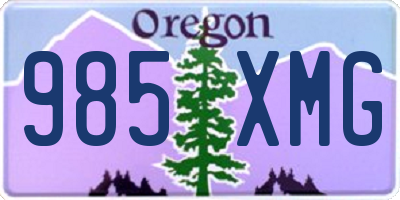 OR license plate 985XMG