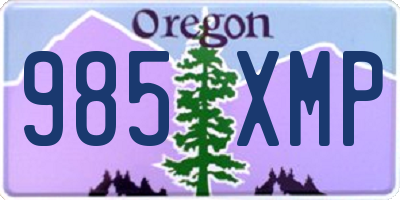 OR license plate 985XMP