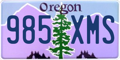 OR license plate 985XMS