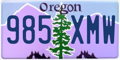 OR license plate 985XMW