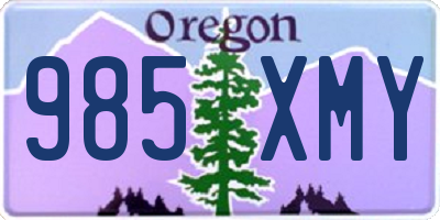 OR license plate 985XMY