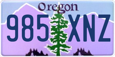 OR license plate 985XNZ