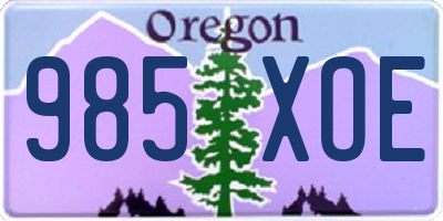 OR license plate 985XOE