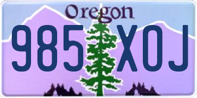 OR license plate 985XOJ