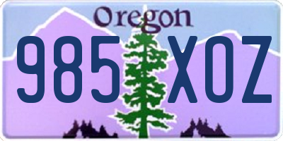 OR license plate 985XOZ