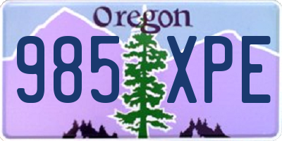 OR license plate 985XPE