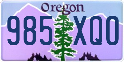 OR license plate 985XQO