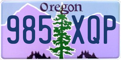 OR license plate 985XQP