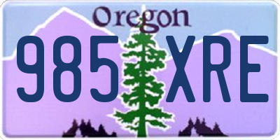 OR license plate 985XRE