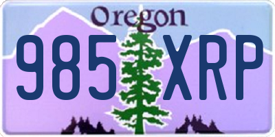 OR license plate 985XRP