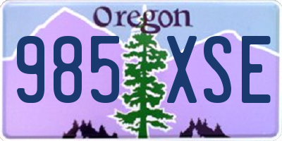 OR license plate 985XSE