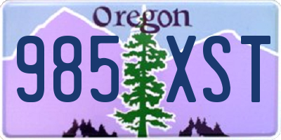 OR license plate 985XST