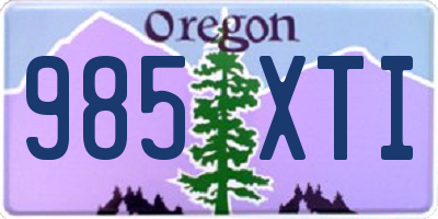 OR license plate 985XTI