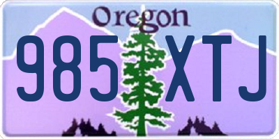 OR license plate 985XTJ