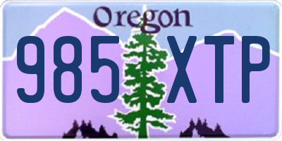 OR license plate 985XTP
