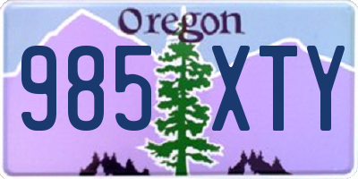 OR license plate 985XTY