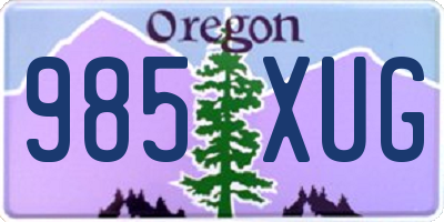 OR license plate 985XUG