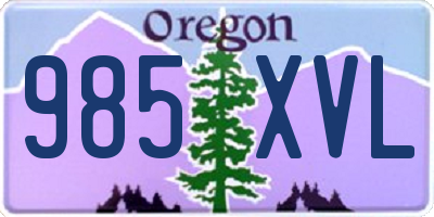 OR license plate 985XVL